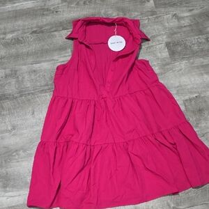 SHEIN Fuchsia Sleeveless Casual Dress